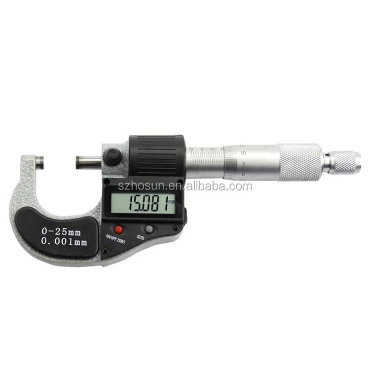 High-precision Digital Spiral Micrometer External Diameter 0-25mm 0.001mm 