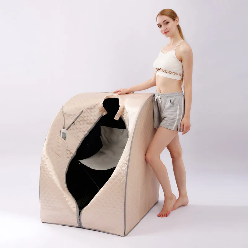 Modern One-Person Dry Far Infrared Sauna Acrylic Stainless Steel 304 4 Heaters Transom Windows Computer Control Panel Durable