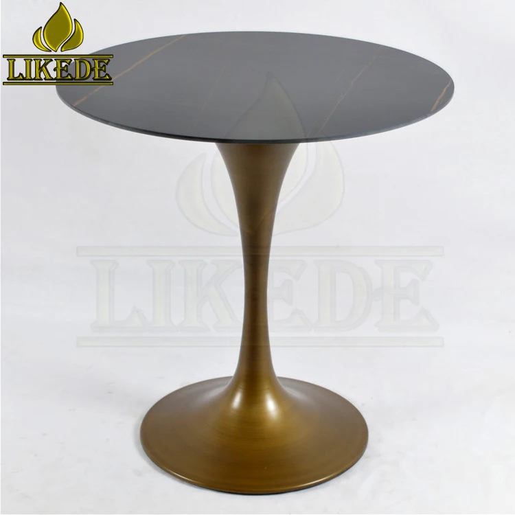 Hot Sale Antique Brass Bronze Coating Painting Steel Iron Elegant Tulip Table Base for Furniture Legs