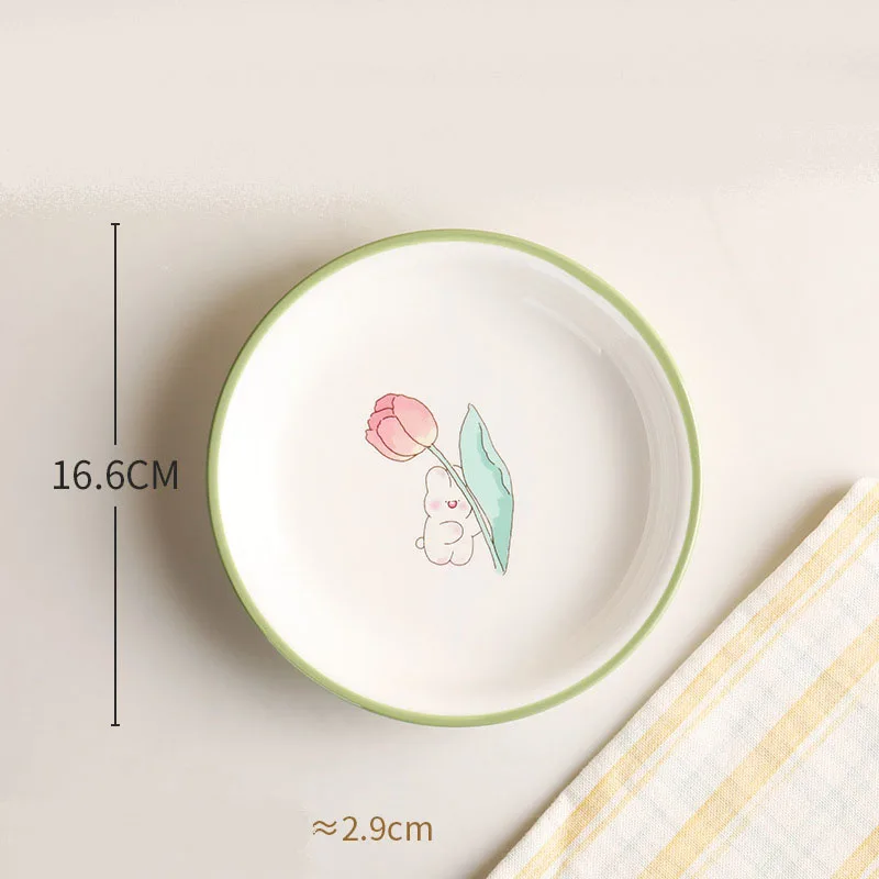 Factory Modern Japanese Restaurant Flower Ceramic Crockery Dinnerware Sets Breakfast Bowl Porcelain Dish Ceramic Tableware