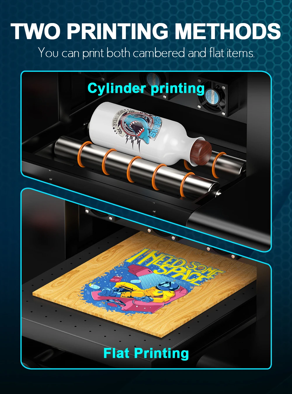 Home Use Easy to Use Cup Print Machine for Plastic Cups Printer with Free Bottle Rotate  Holder A4 A1630 UV Printer