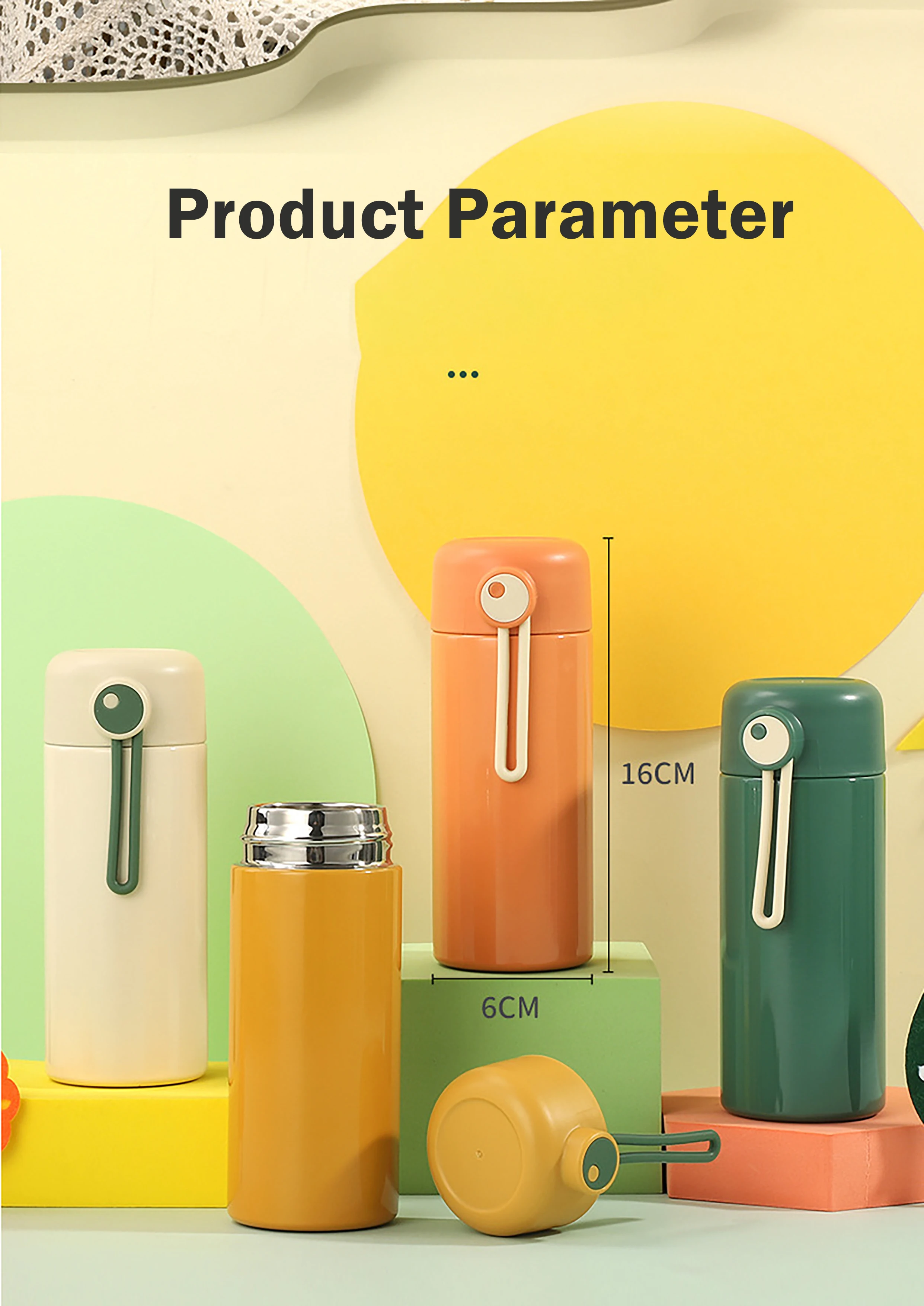 260ml/9oz 316 Stainless Steel Cute Colorful Children Water Bottles