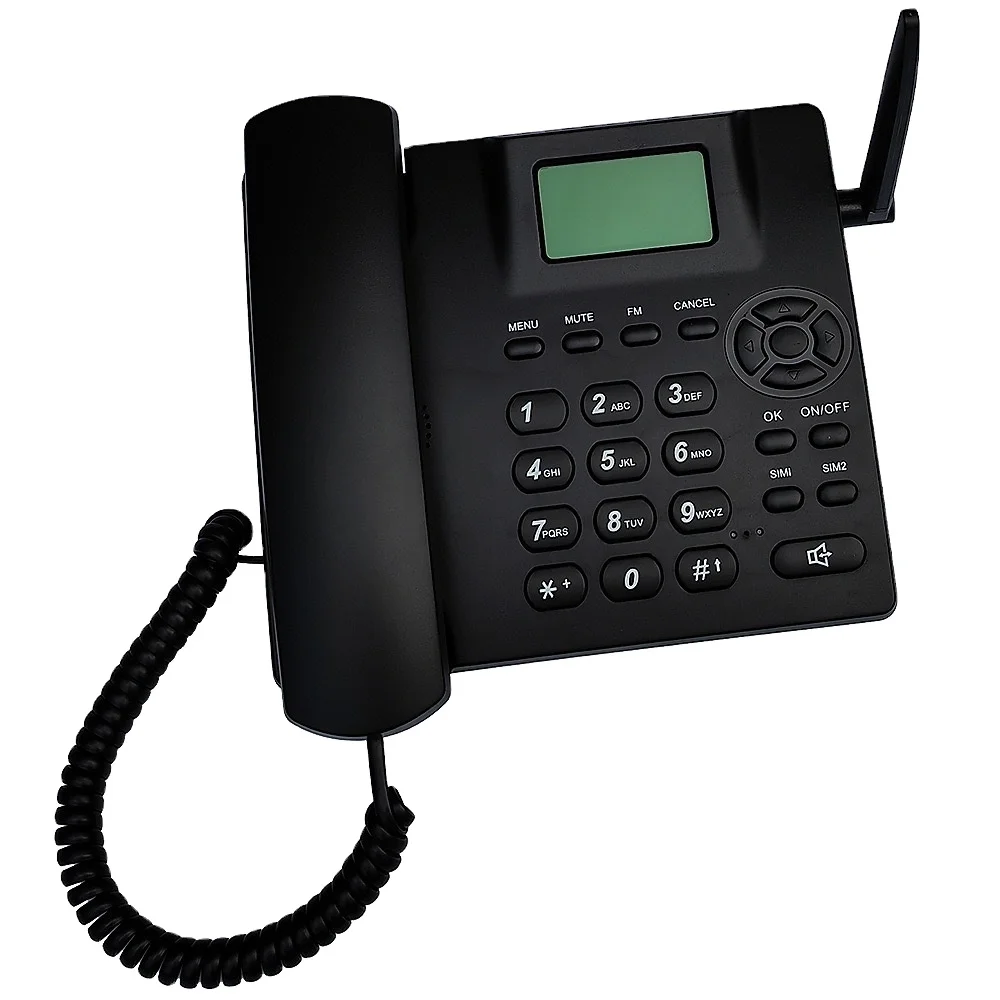 Dual SIM Card Access GSM Digital Desktop Fixed Terminal Telephone Cordless Phone for Home or Office Use