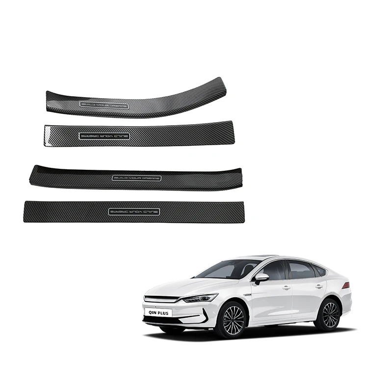 Outer Door Guard Protection Plate ABS Material Door Sills Stickers Step Sill Protection for BYD Qin Plus Parts