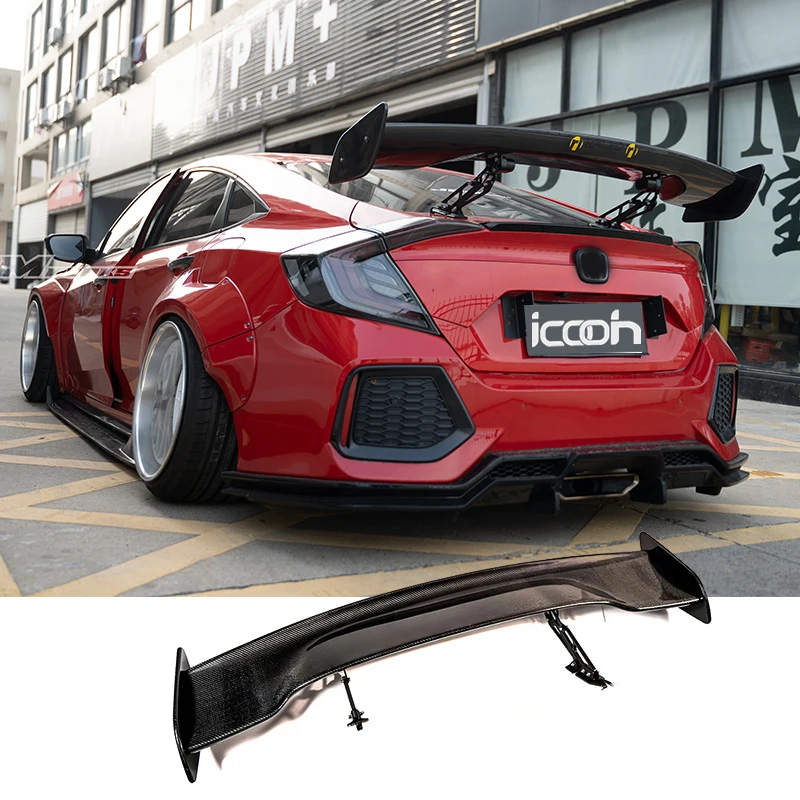 electric rear spoiler racing carbon body kits accessories for honda civic accord 2013 2018 2020 2022