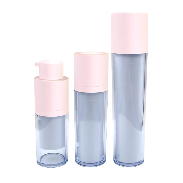 15 ml 30 ml 50 ml Hidden spin press  Round Shoulder essence bottle emulsion airless bottle