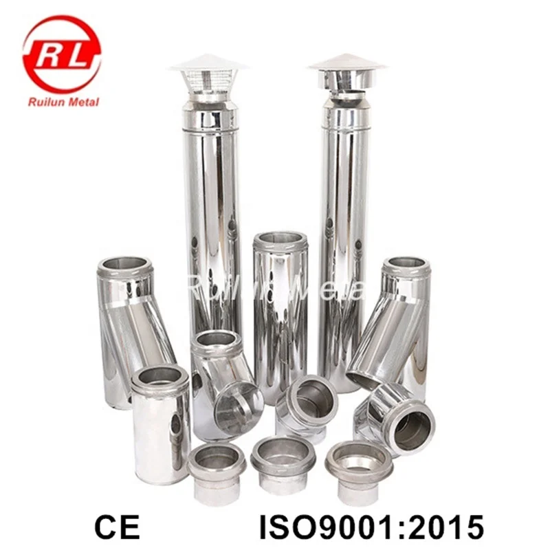 Stainless Steel Chimney Flue Liner 140mm / 5.51" Length 1m Ducting - View #9