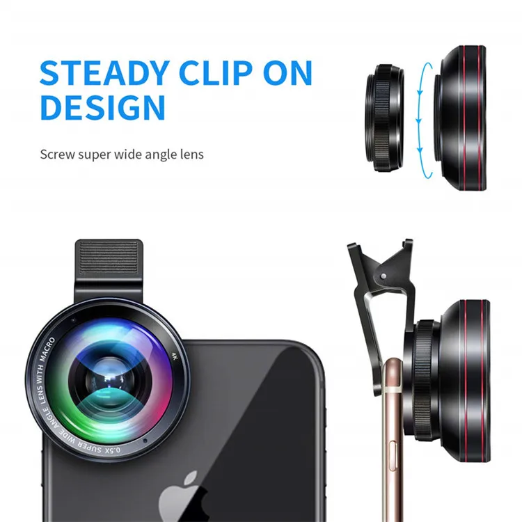 Aipaxal горячая Распродажа HD 0.5x супер широкоугольный объектив камеры