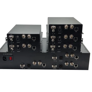 5 CH 12g sdi to fiber converter long distance 3g-12g sdi video/xlr audio/ethernet over fiber solution