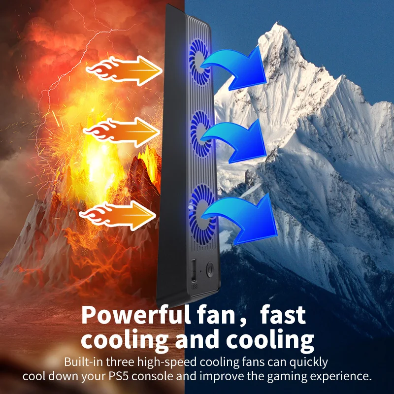 AOLION Factory Wholesale for PS5 Console Game Accessories Ps5 Cooling Fan for Sony Playstation 5 Game Console