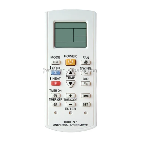 Universal Plastic AC Remote Control Electric Manual Power Source for Various Home & HVAC Air Conditioner Models