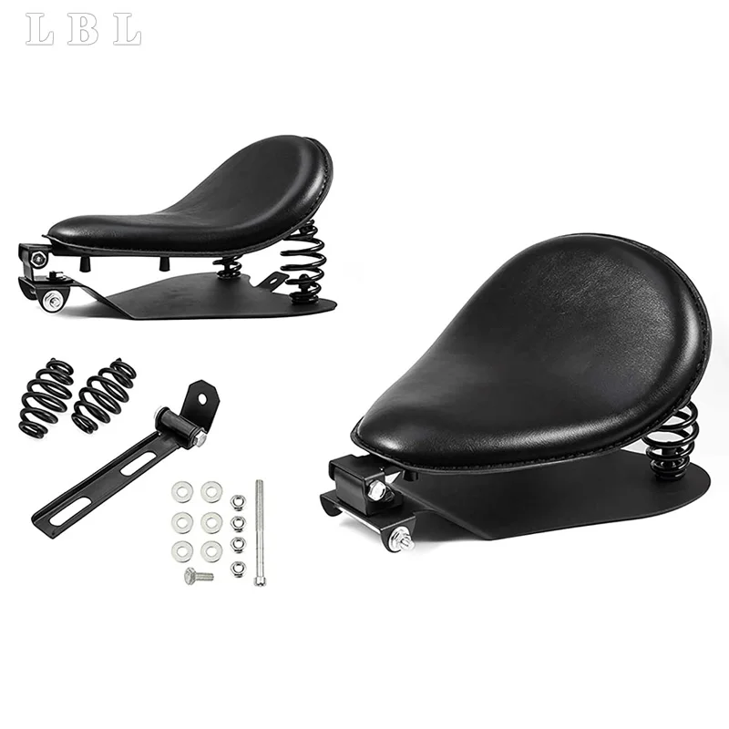 High quality Synthetic Leather Motorcycle Solo Seat With Spring For Harley