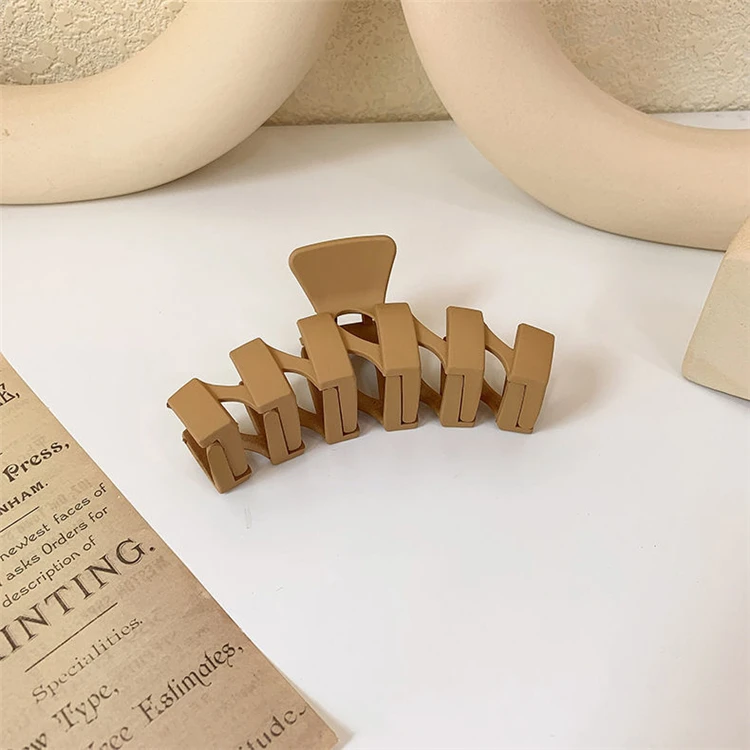 10 см оптовая продажа Новые матовые однотонные волнистые заколки для волос пластиковые термостойкие женщин и