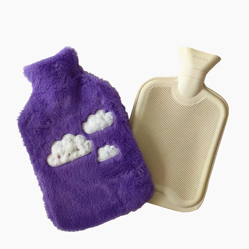 Bs 2l Rubber Hot Water Bottle With Purple Plush Cover Buy Hot Water