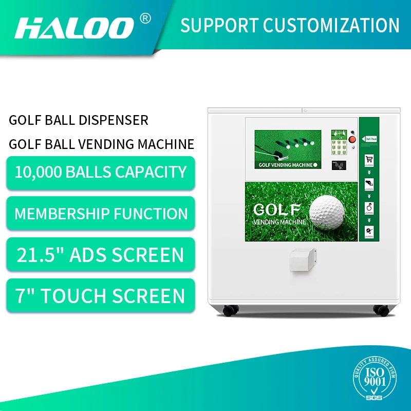 Haloo Vending Machine Supplier 10000 Capacity High Touch Screen 24 Hours Self Service Outdoor Golf Ball Golf Vending Machine