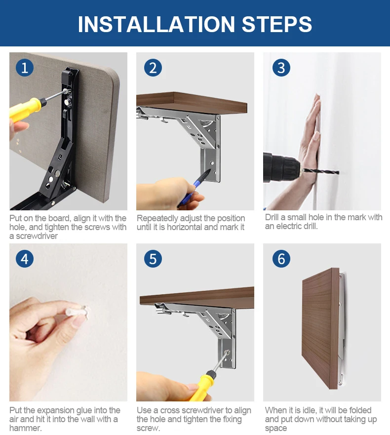 Stainless Steel Triangle Support Laminate Bracket Wall Shelf Furniture ...