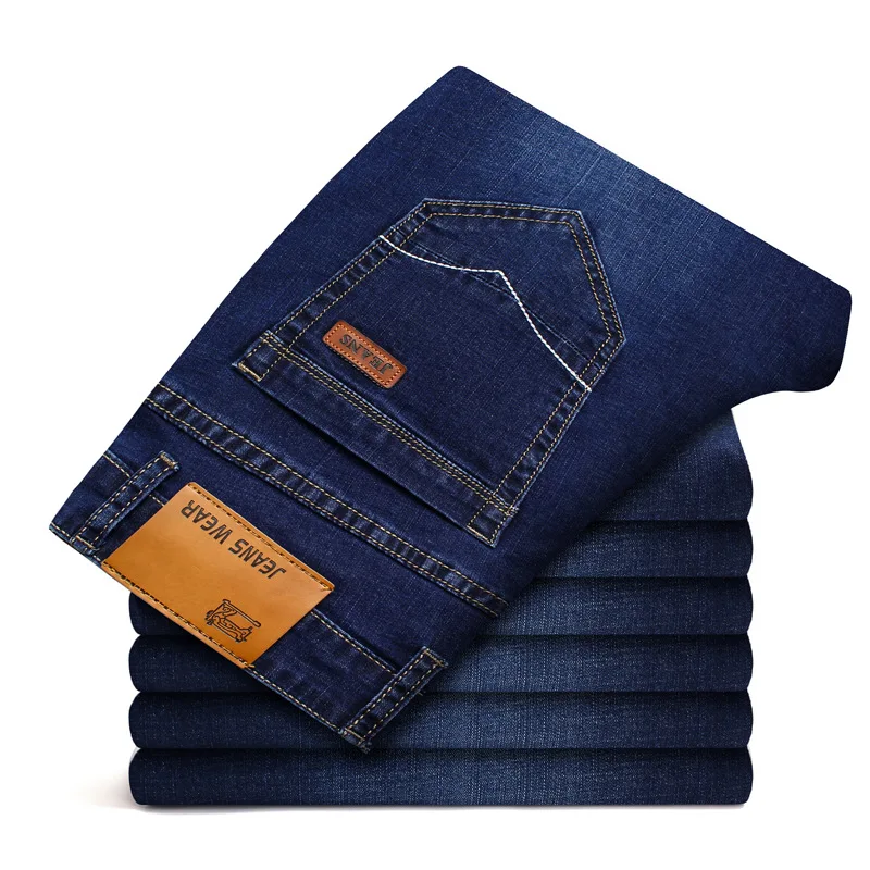 Pantaloni da uomo Strai Jeans a vita media elasticizzati slim business casual all'ingrosso cotone Li Bulbs personalizzati intrecciati_voghion.com