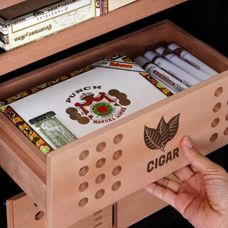 2000 Humidity Temperature Control Fuke Jifeng Verona Lubinski Cigar Cabinet Humidor for Dubai