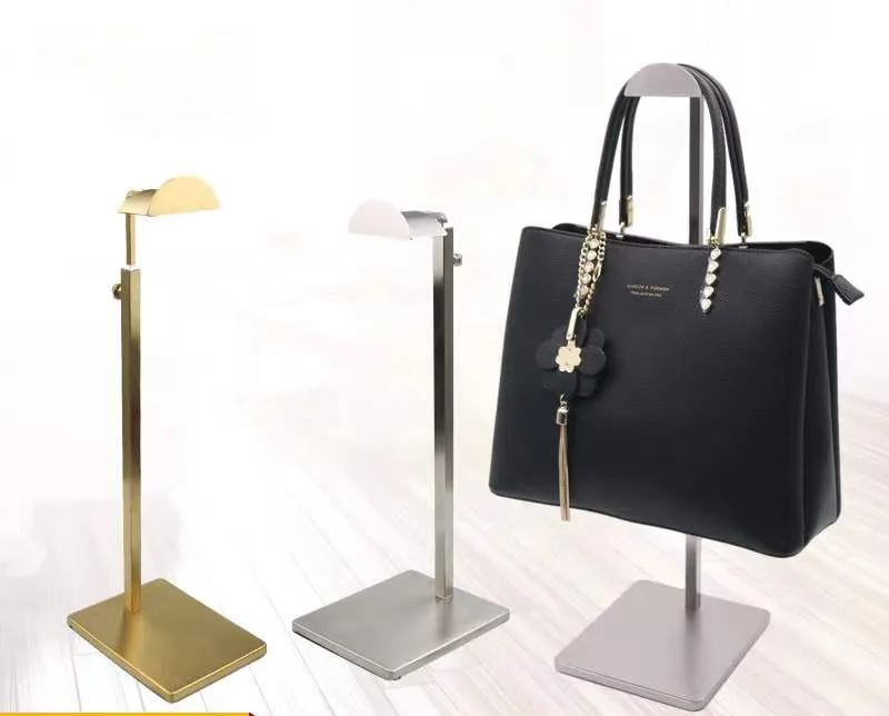 Stainless Steel Single Hook Adjustable Height Handbag Display Stand Metal  Rack for Purse Holder Shoulder Bags Storage Retail - AliExpress