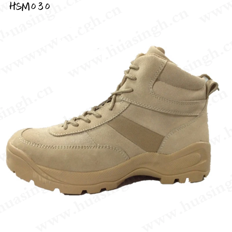 LXG,outdoor Training Nice Quality 4 Inch Combat Shoes for Sale No Marking Sand Color Hiking Boots with Side Zipper HSM030