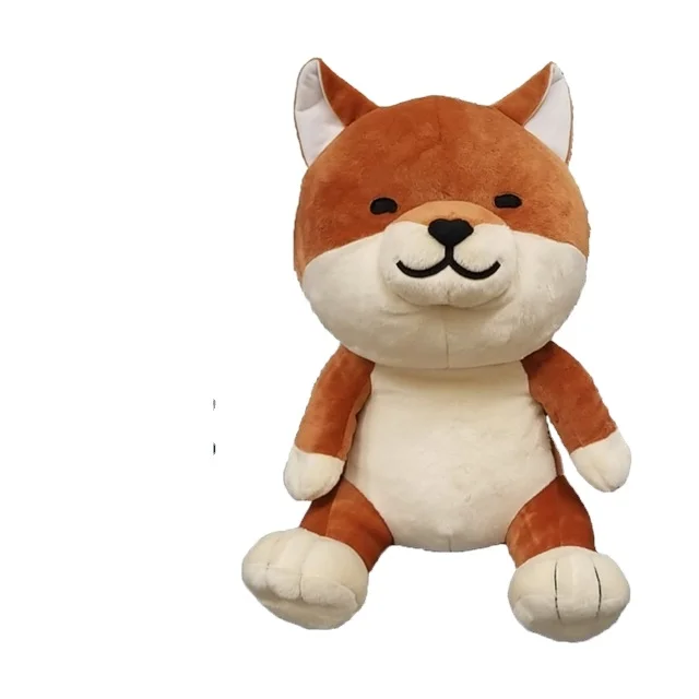 Factory Custom Soft Stuffed Animal Long Shiba Inu Plush Pillow Corgi Dog Anime Plushies Japanese Cat Cuddle Pet Throw Pillow