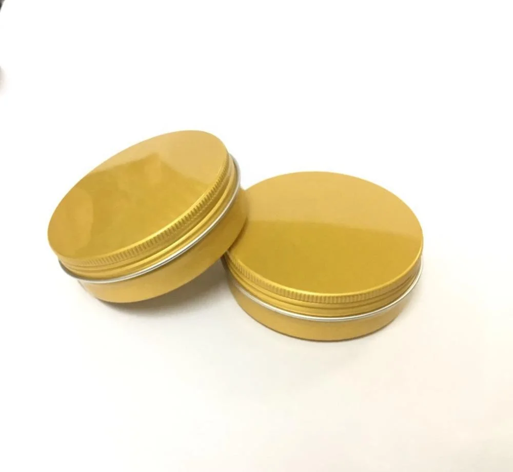 Empty Body Scrub Beard Wax Lip Balm Cream Container 10g 15g 20g 30g 50g 60g 80g 100g 150g Gold Black White Screw Aluminum Jar