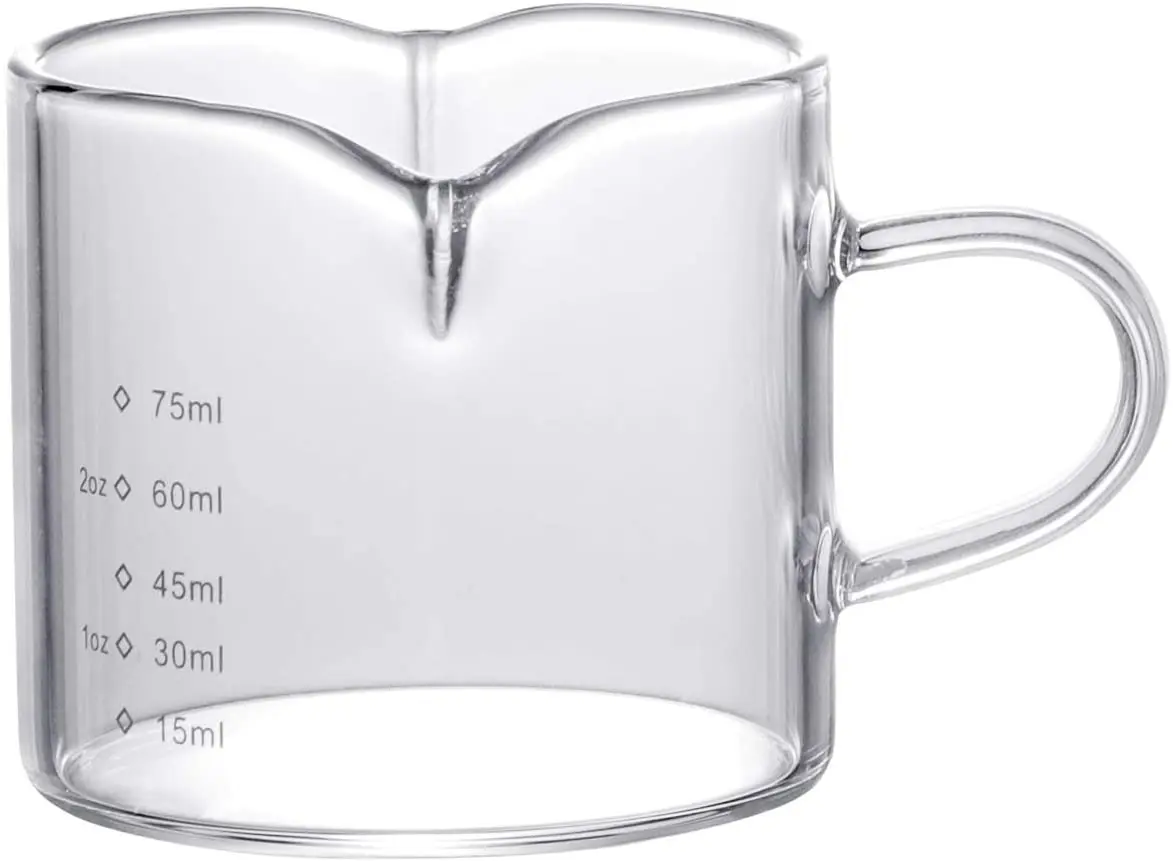Espresso Shot Glass 75ML Single Spouts Espresso Measuring Cup Accessor —  CHIMIYA