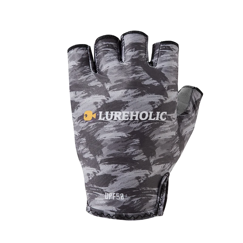 
 Factory Direct Wholesale Custom Made Dark Grey Fishing Gloves  