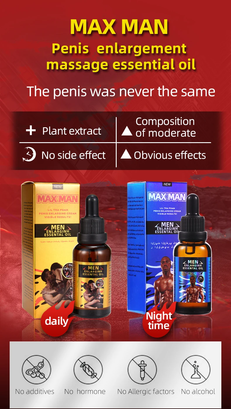 Man Enlargement Oils Penis Oils Thickening Enlarge Massage Pennis