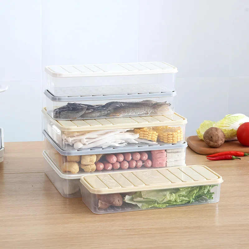 Factory Hot Sale Vegetable Fruits Fresh Organizer Box Bpa Free Plastic Refrigerator Food Storage Box With Lid supplier