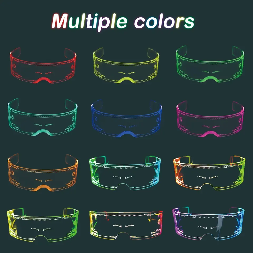 Hot Sale Plastic Led Party Glasses Led Light-Up Toys Neon Party Glasses for Kids Adults Glow in the Dark LED Glasses Party