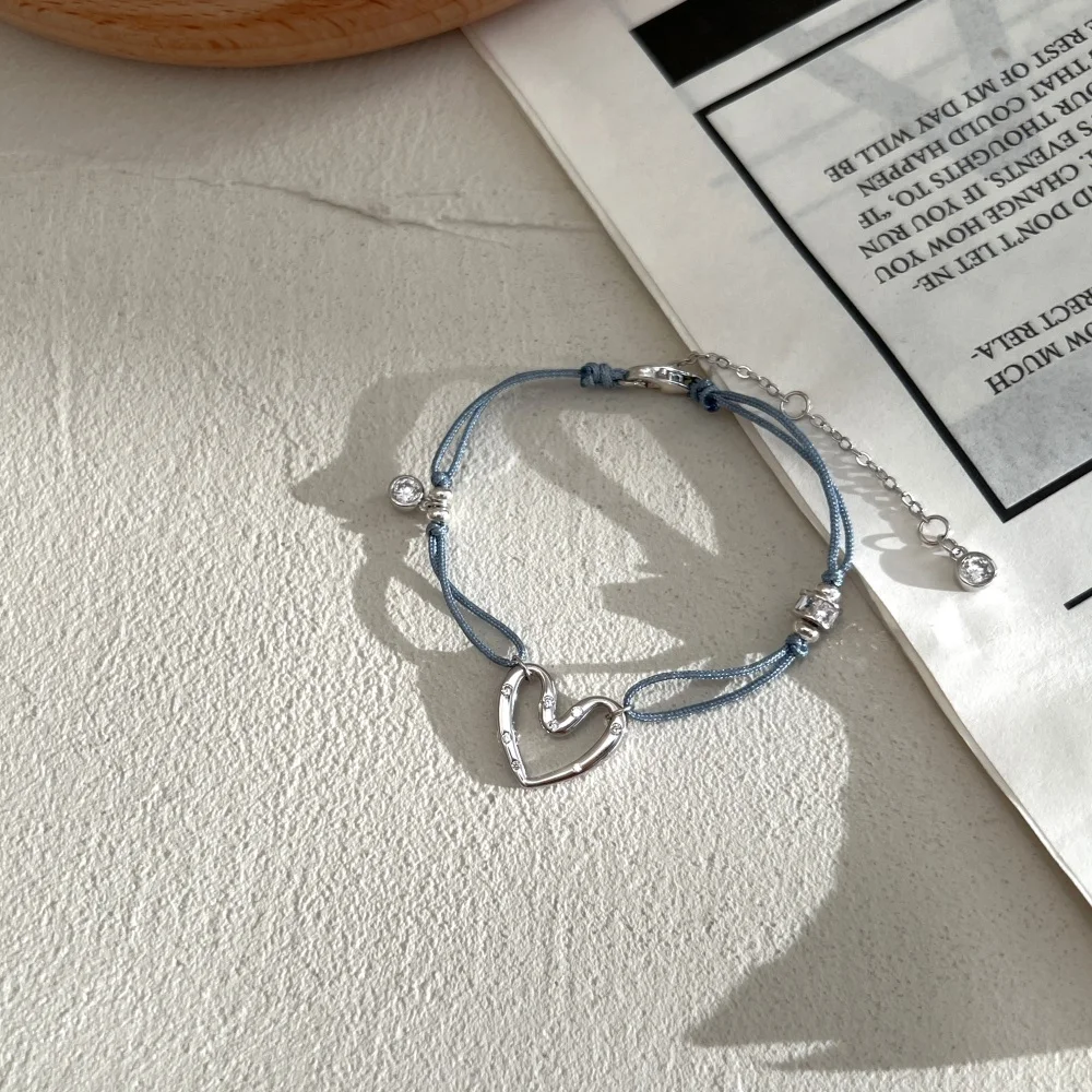 KAKODIY unique personality 925 Sterling Silver woven rope chain adjustable length bracelet 5A zirconia infinite love bracelet detail 2
