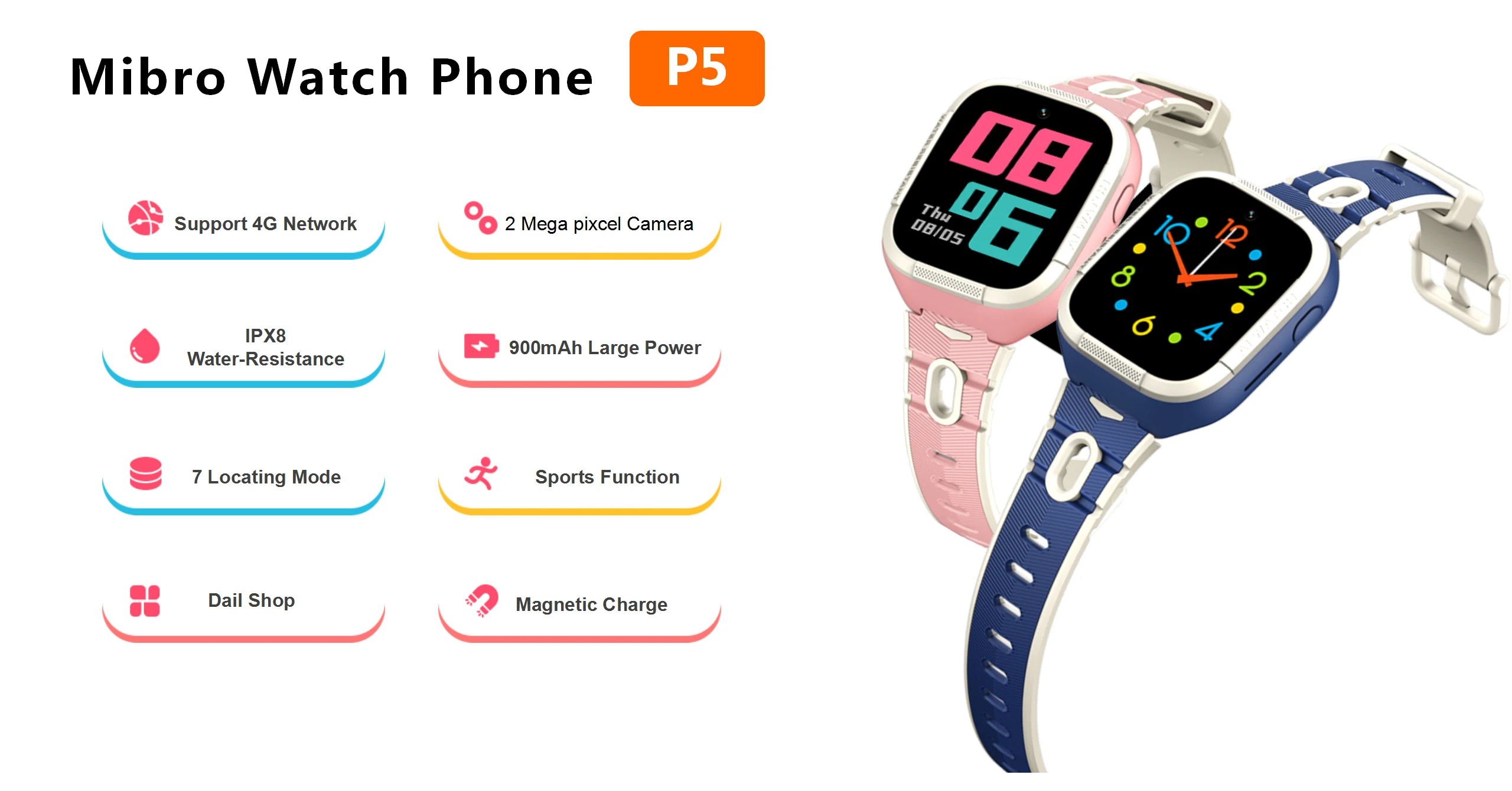 Mibro P5 Kids Smart Watch 4g Watch Phone Video Call Kids Gps Tracker ...