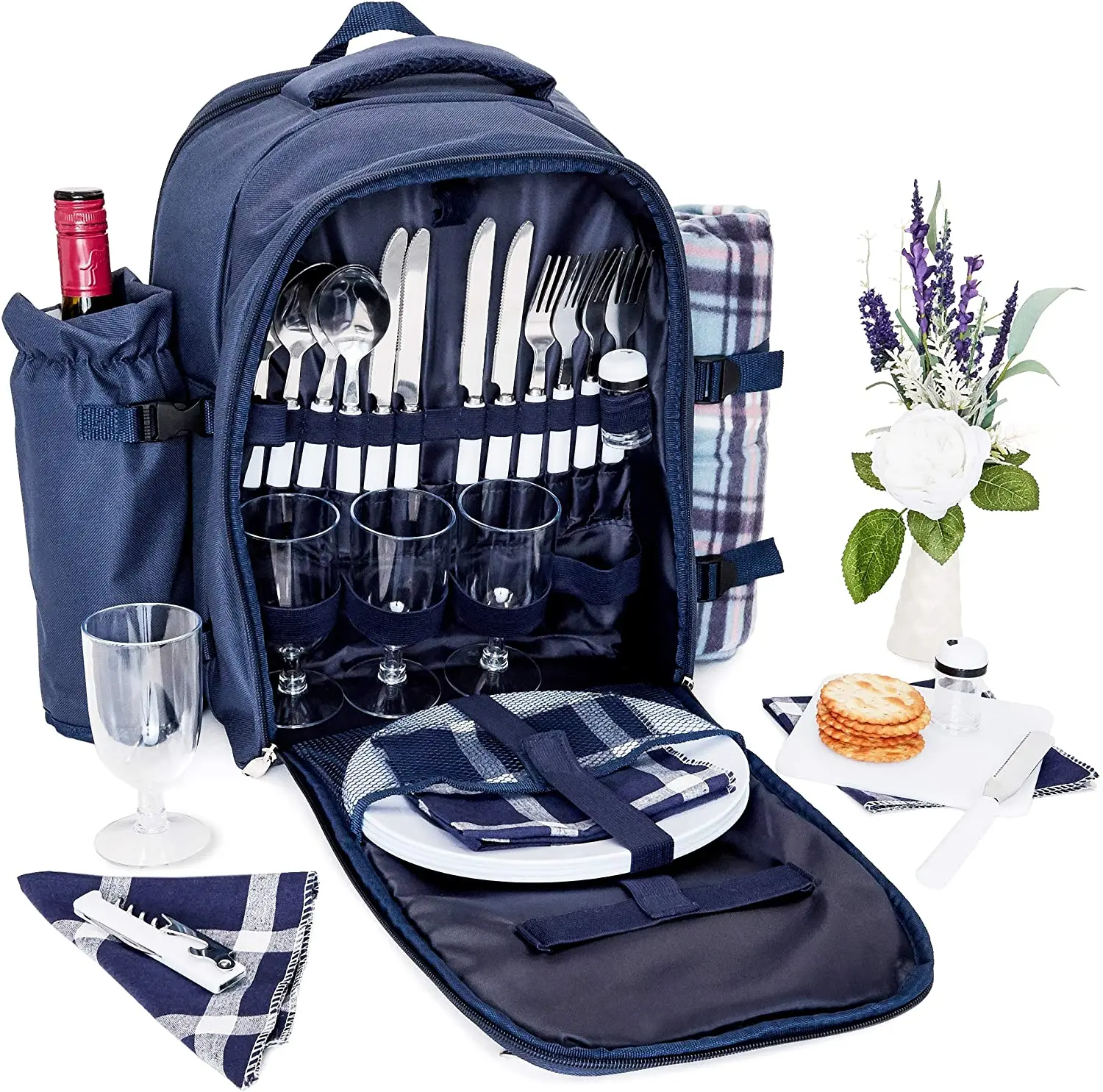 Apollo Walker Picnic Backpack Bag for 2 Person with Cooler Compartment