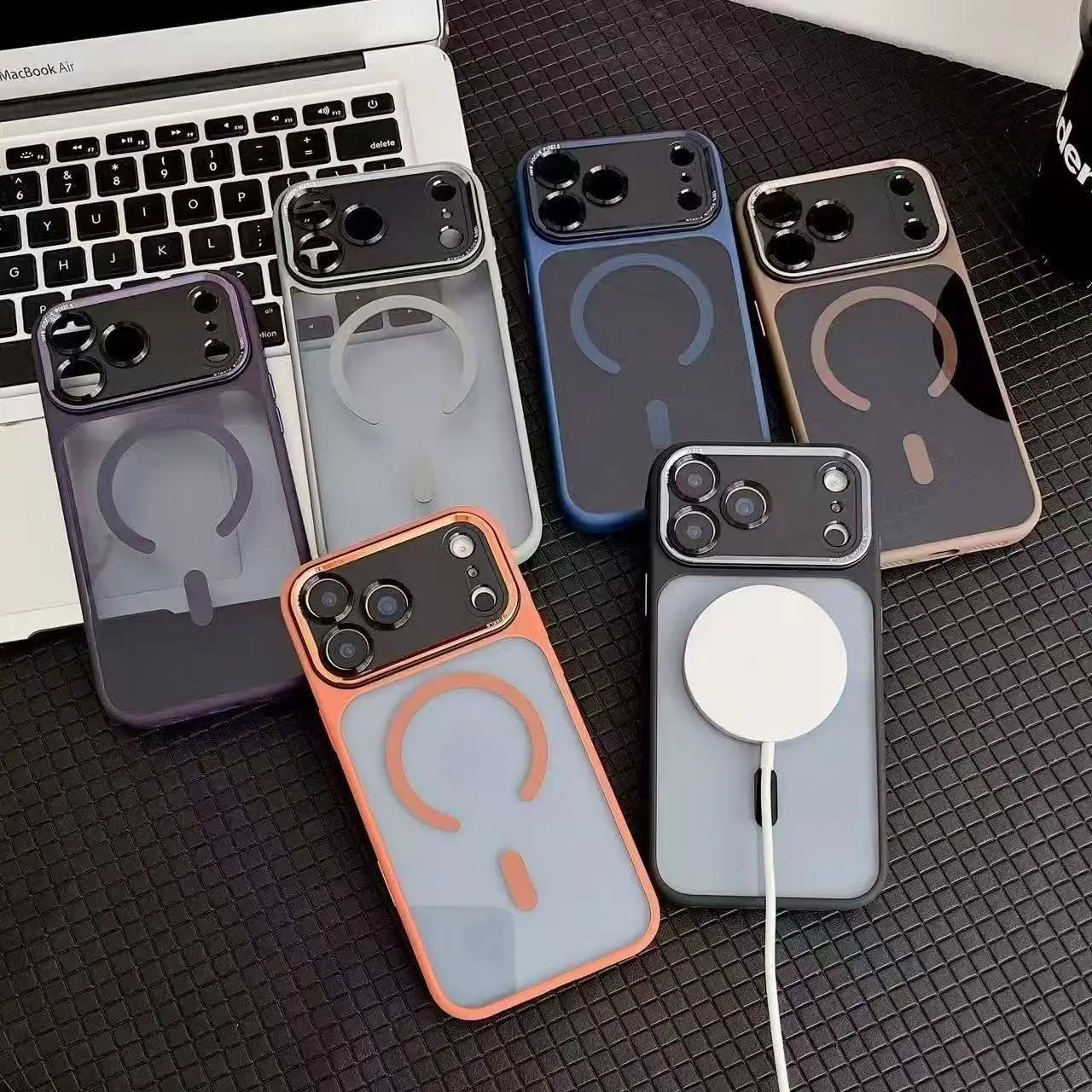 Translucent Phone Case Magnetic Shockproof for iPhone 17 Pro Max 15