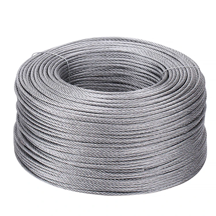 High Quality Carbon Steel Wire Ropes Not Easy to Loosen 7*7 1.5mm 2mm 3mm Low Price