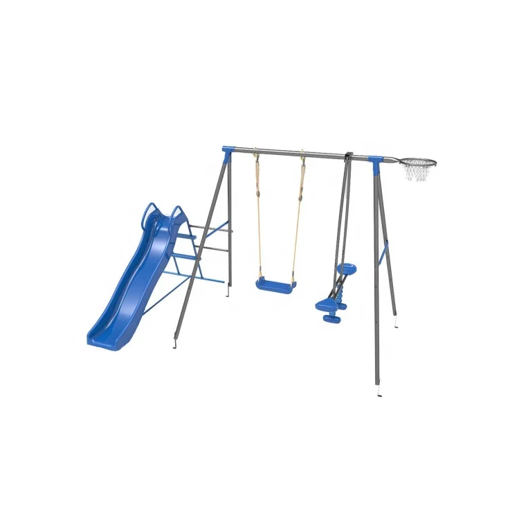 plastic and metal swing set