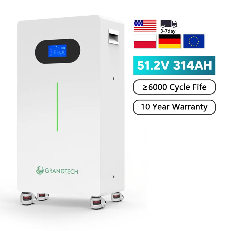 På lager Lifepo4 Batteripakke 48v 51,2V 100ah 200ah 314AH 5kWh 10Kwh 20kWh 16KWH Hjemmesolenergioplagring Lithium Ion Batterier