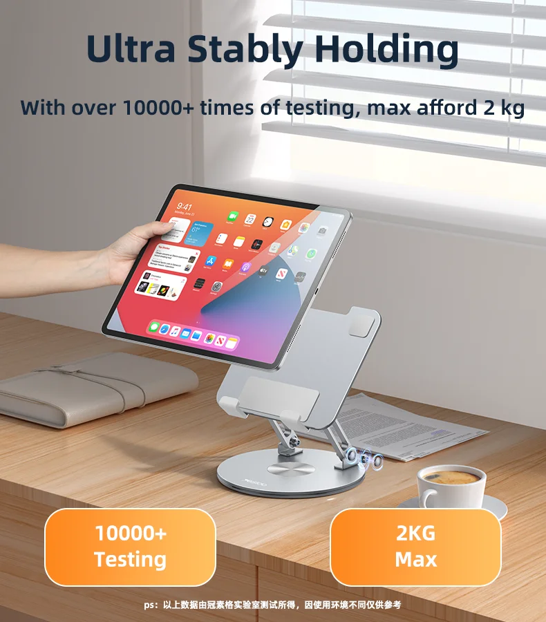 Yesido 360 Rotating Good Heat Releasing Folding Design Aluminum Alloy Table Using Phone Holder