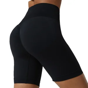 Wholesale Women High Waist Yoga Short Pants Running Athletic Yoga Gym Shorts Leggings