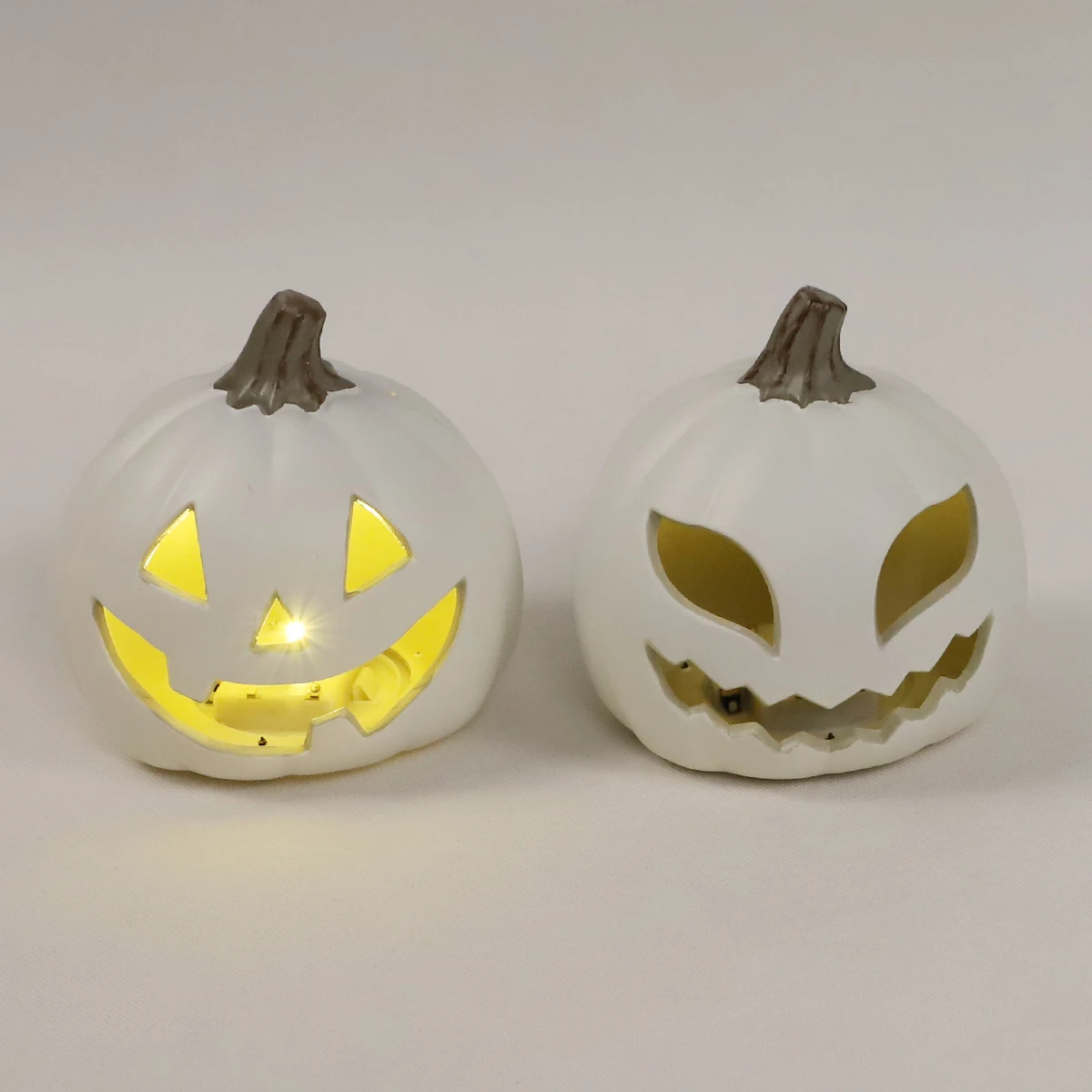 carved gold pumpkin led light halloween ornament custom pumpkins white set 2