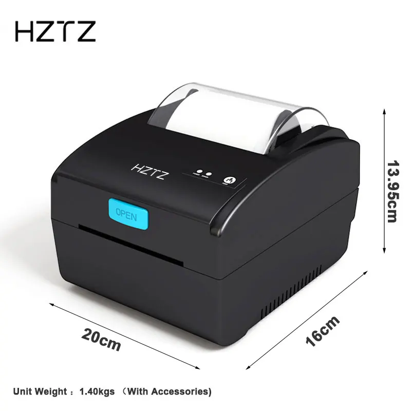 H-Z851 80mm Inkless Barcode Printer - HZTZ Factory Hot Sale