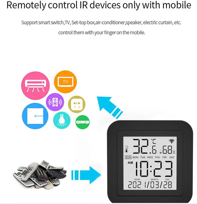 S09A Tuya WiFi 3 In 1 Infrared Digital Hygrometer Indoor