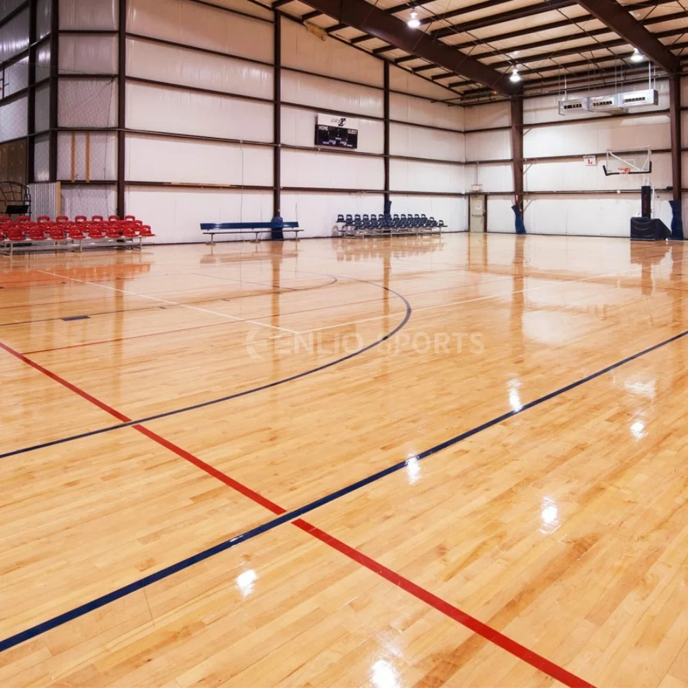Enlio FIBA Approved Portable Maple Sports Wood Flooring