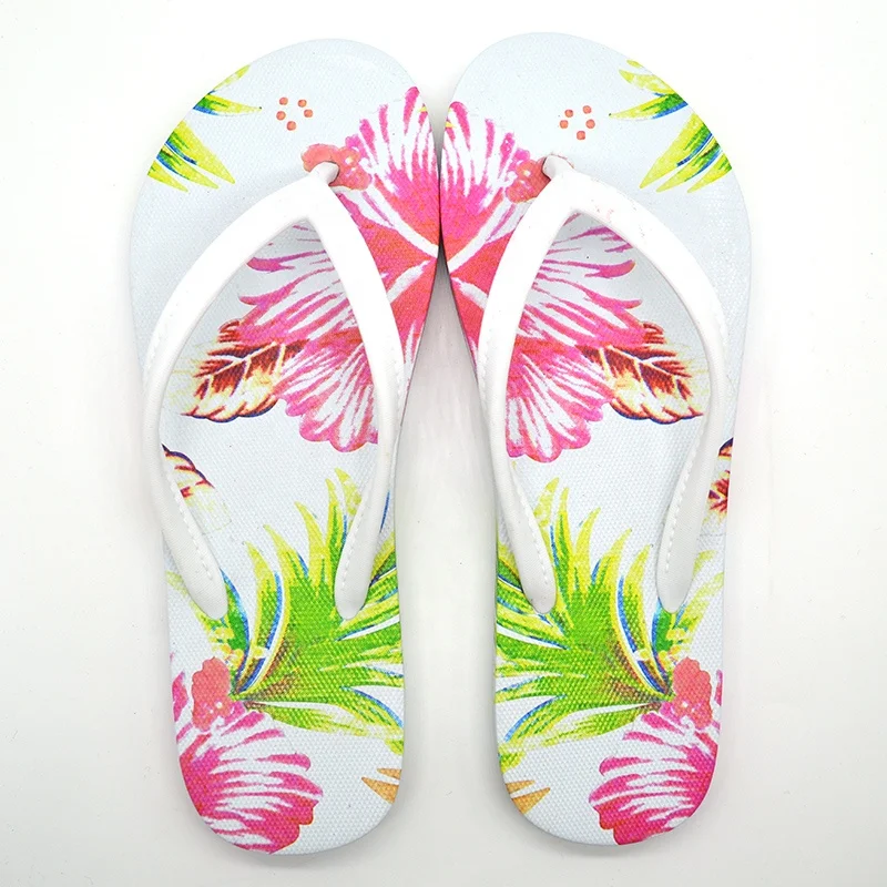 3D печать красивое платье с цветочным принтом; Сезон лето; Женские пляжные тапочки вьетнамки для