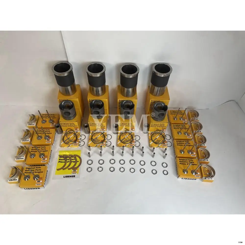 Cylinder Liner Kit With Piston Rings Liner Valve Bearing Set Fit for Liebherr R916 Excavator Truck Lawn Mower Marine Engine