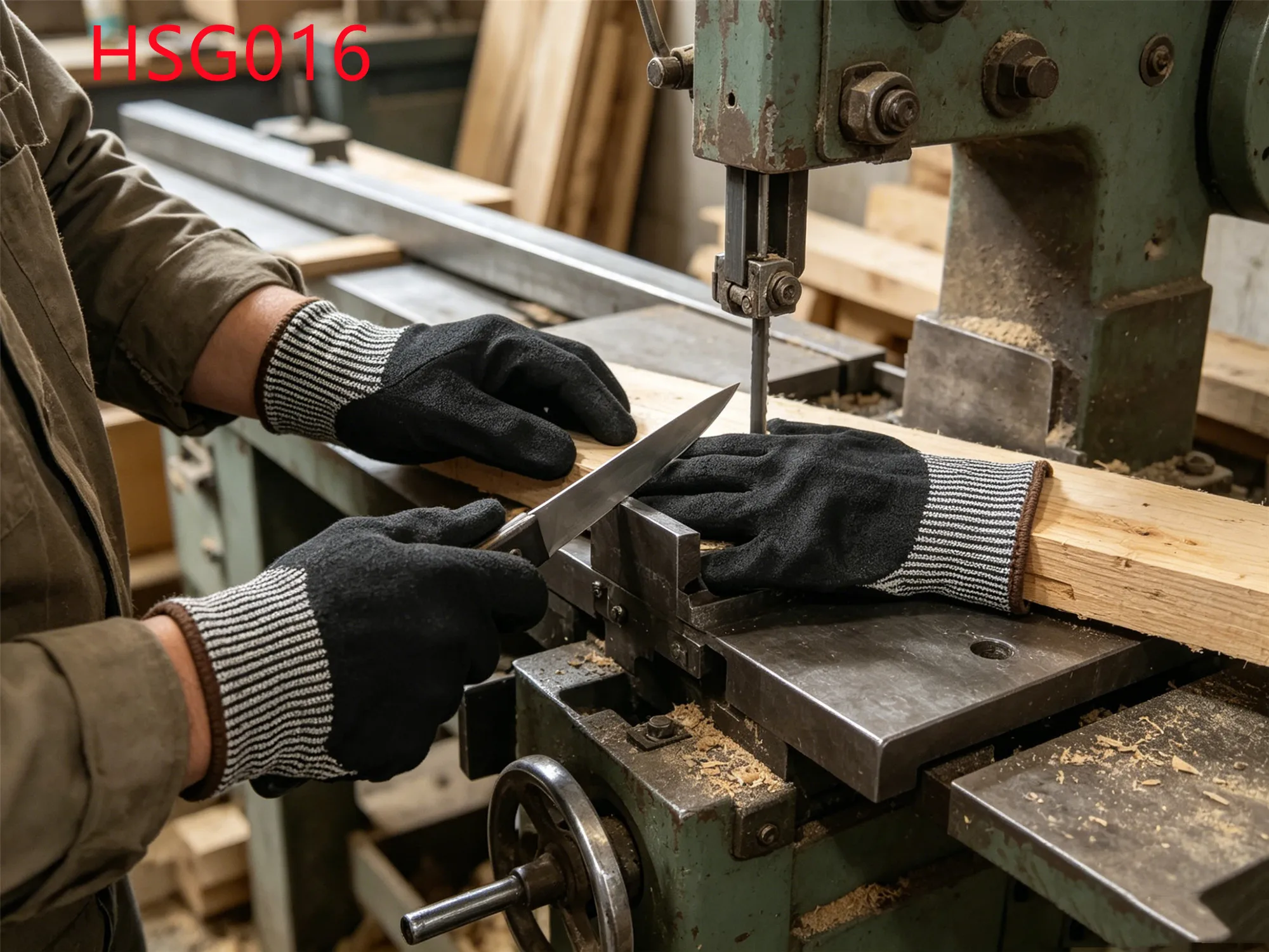 LXG,Carpentry Work Versatile Performance Nitrile Coating Working Gloves Handling Metal Edge Anti-cut Level 5 Safety GlovesHSG016