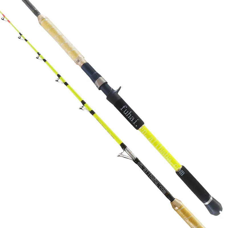 cheap offshore trolling fishing poles Fiblink Rod 1-Piece Saltwater Big Game Rod C fiblink ensuring smooth performance when trolling with bunker spoon or conventional fishing rod setups Fiblink 2-Piece Saltwater Offshore Heavy