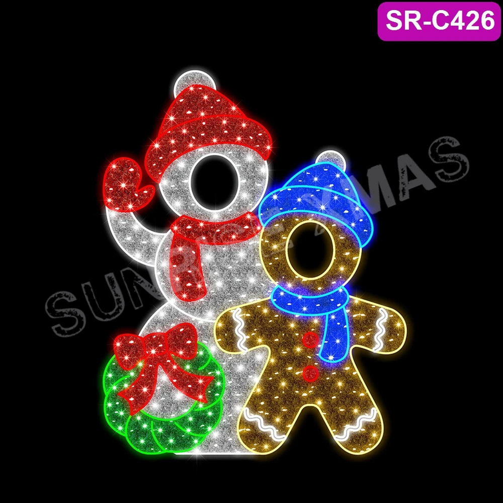 Design Large LED Lighting Outdoor and Indoor Decorations Christmas Halloween Festival Photo Shoot 2D Selfie Motif Light