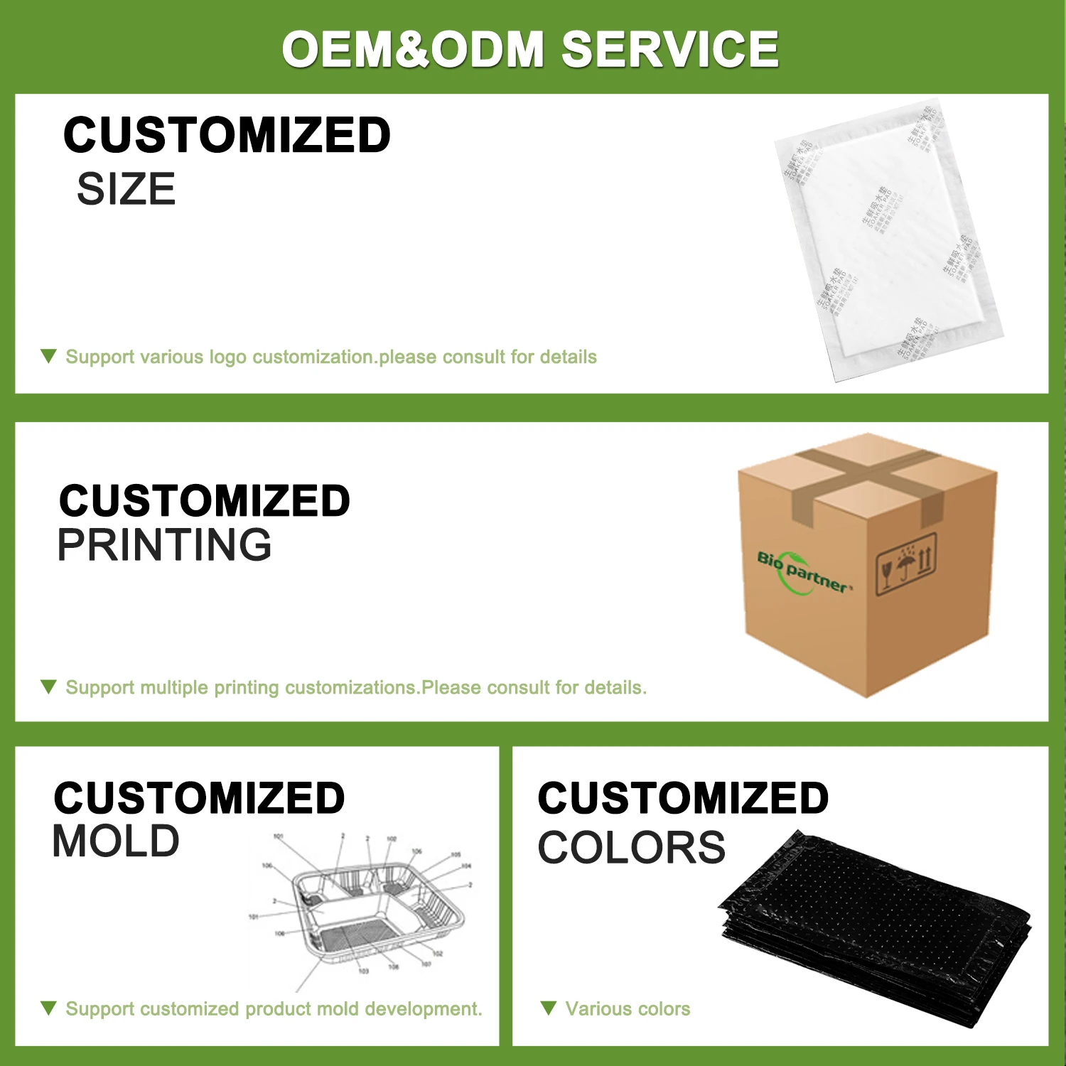 Soaker Fruit Packaging Meat Moisture Absorbing Blood High Absorbent Pad Supermarket Frozen